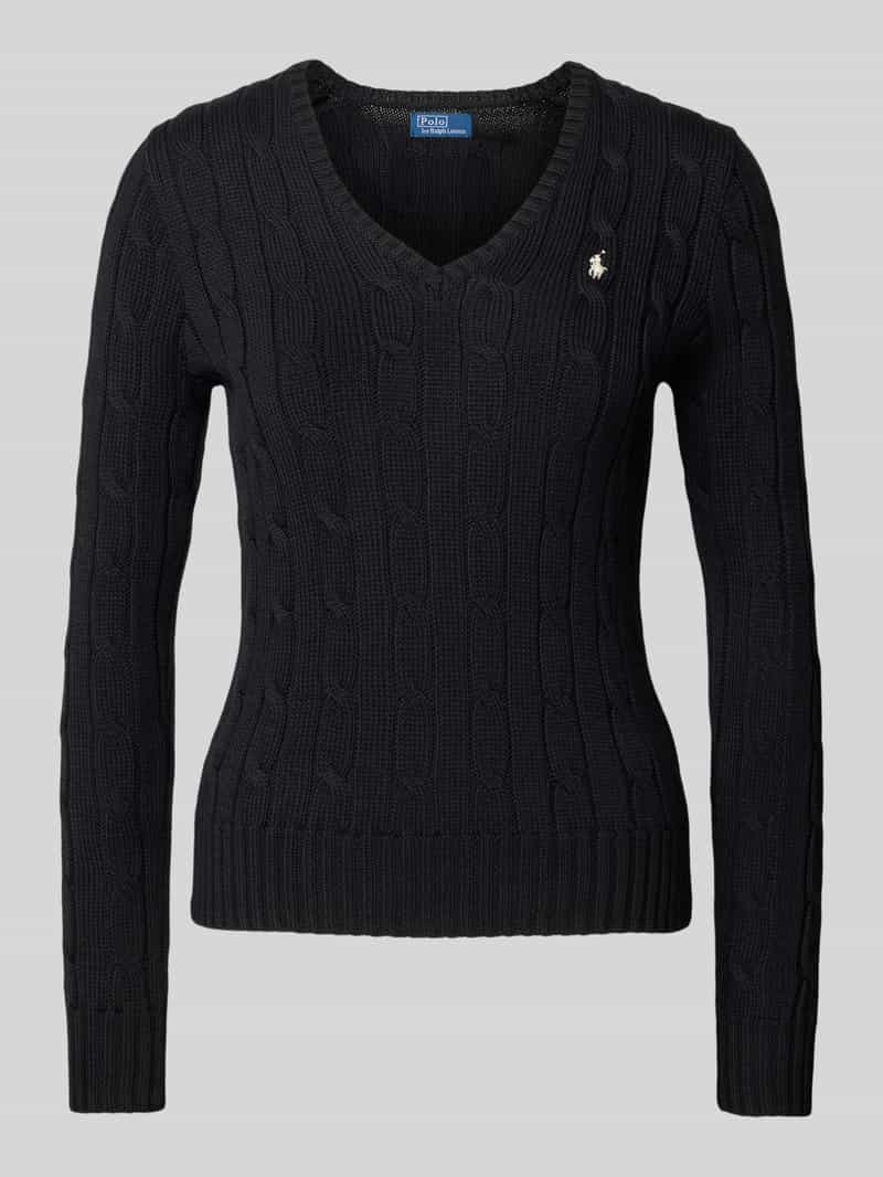 Polo Ralph Lauren Gebreide pullover met logostitching model 'KIMBERLY'