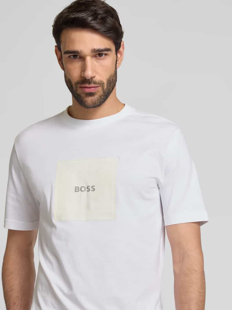 BOSS Green T-shirt met labelprint