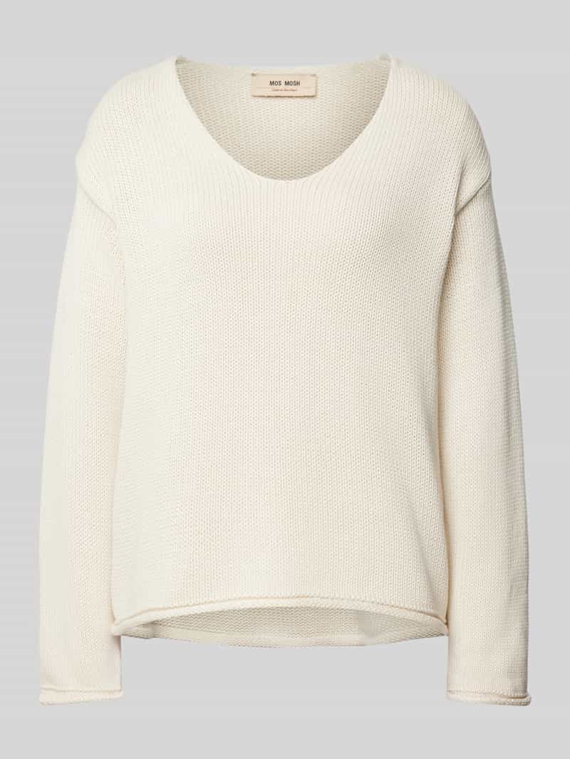 MOS MOSH Gebreide pullover met V-hals model 'BINE'