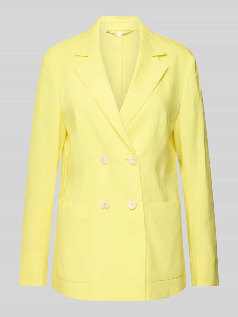 Marc Cain Blazer van linnenmix met reverskraag en steekzakken