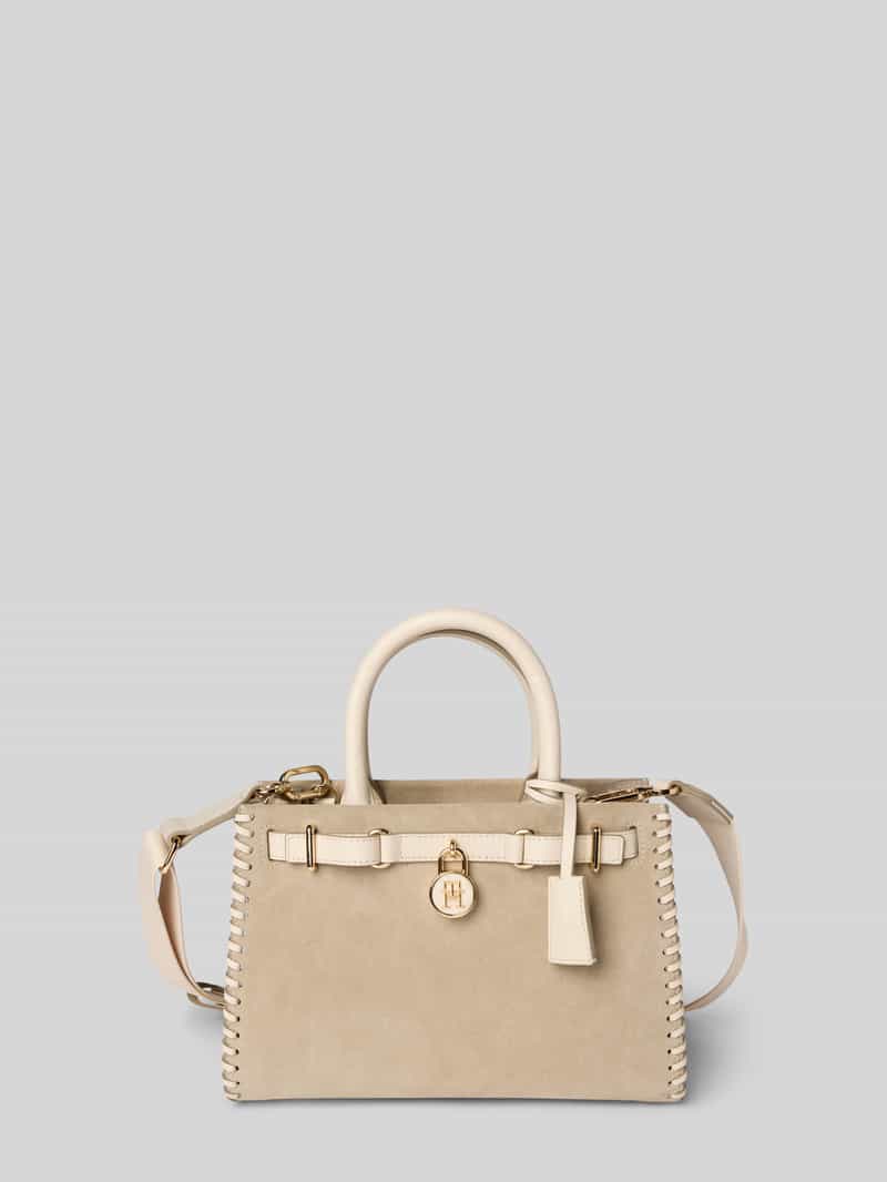 Tommy Hilfiger Tote bag van echt suède