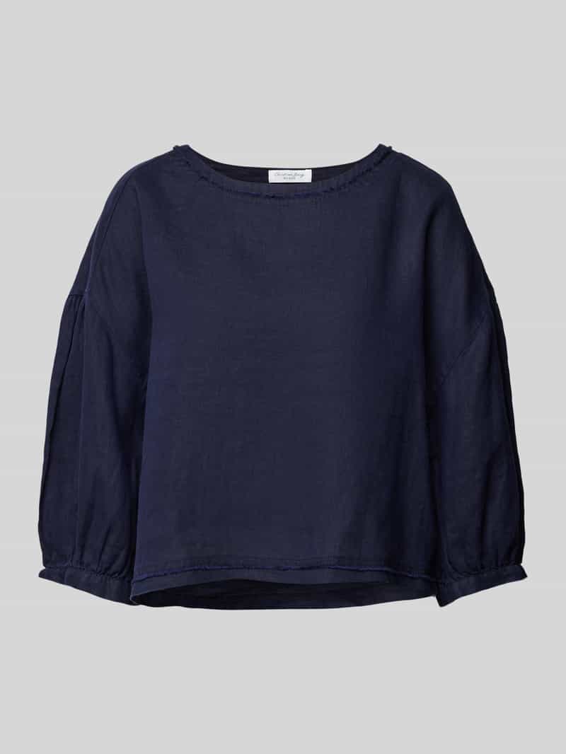 Christian Berg Woman Relaxed fit linnen blouse met 3 4-mouwen