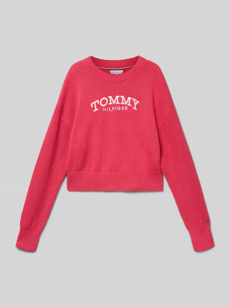Tommy Hilfiger Teens Loose fit gebreide pullover van puur katoen