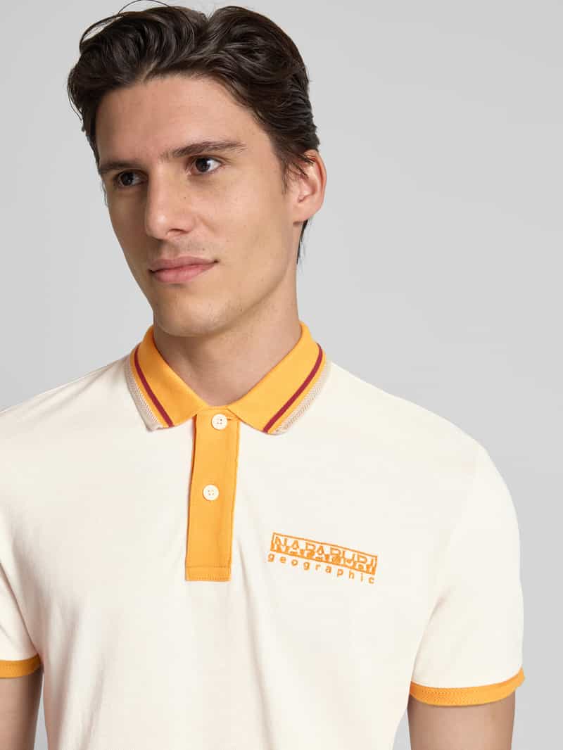 Napapijri Regular fit poloshirt met labelstitching model 'E-MURLO'