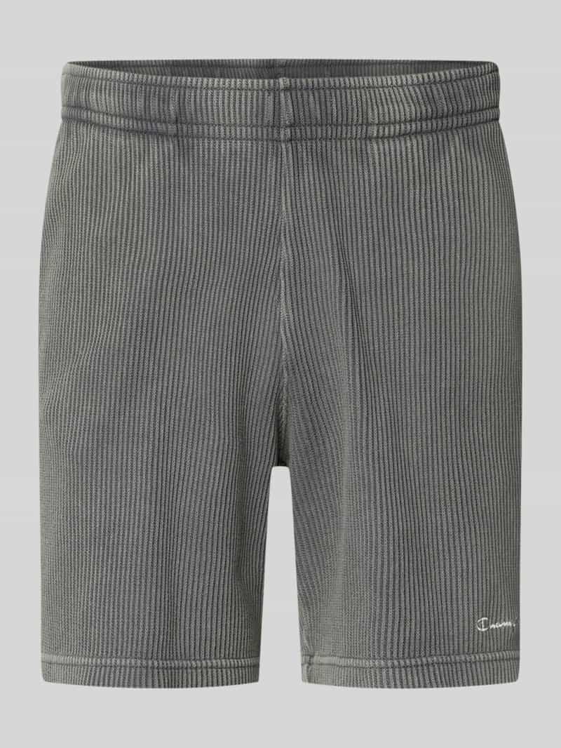 Korte broek met structuurpatroon en elastische band