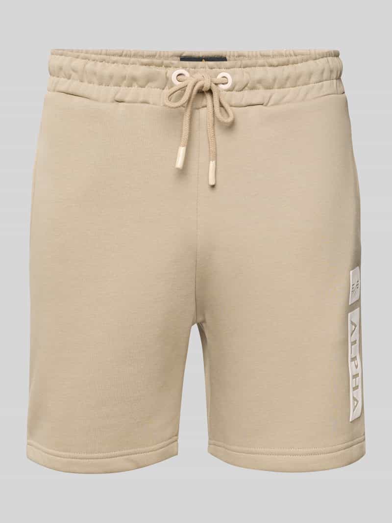 alpha industries Sweatshorts met elastische band en tunnelkoord