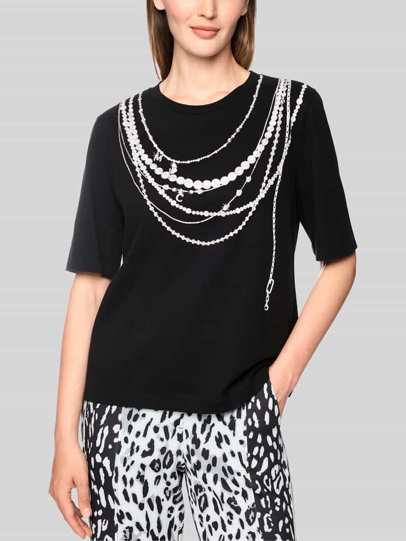 Marc Cain T-shirt met kettinkjesprint met motiefprint