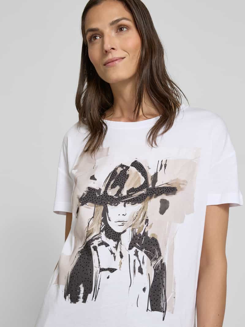 monari T-shirt met motiefprint