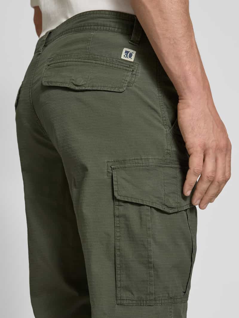 s.Oliver BLACK LABEL Relaxed fit bermuda van katoenmix model 'FILE'