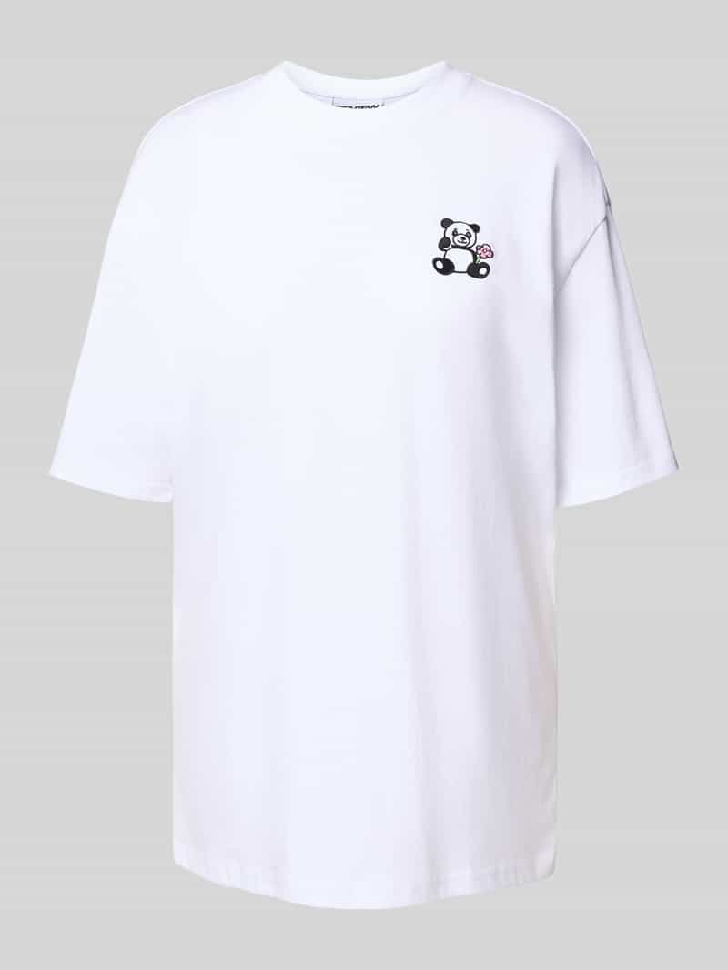 Oversized T-shirt met motiefstitching