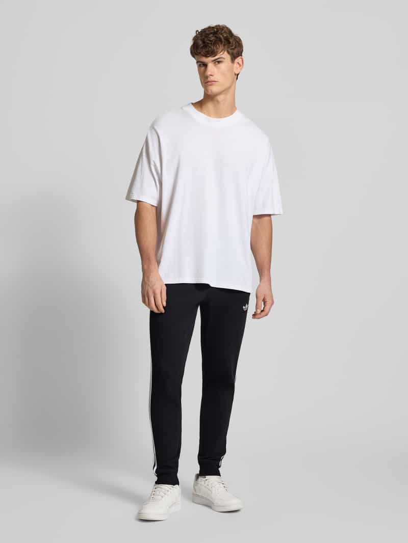 Adidas Originals regular fit gestreepte joggingbroek - zwart/wit, foto 6