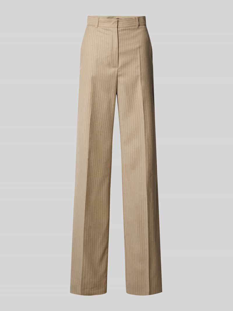 Max Mara Studio Regular fit wijde broek van scheerwolmix model 'MEDIUM'