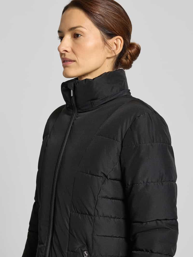 Jake*s Collection Lange gewatteerde jas met tweewegritssluiting