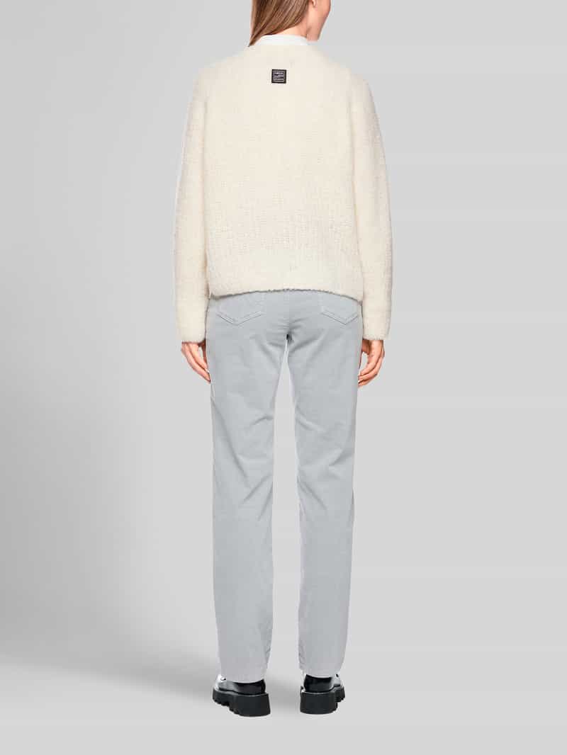 Marc Cain Cardigan van mix van alpaca en wol met labelpatch