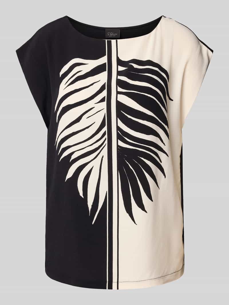 s.Oliver BLACK LABEL Regular fit blouseshirt met contrastmotief