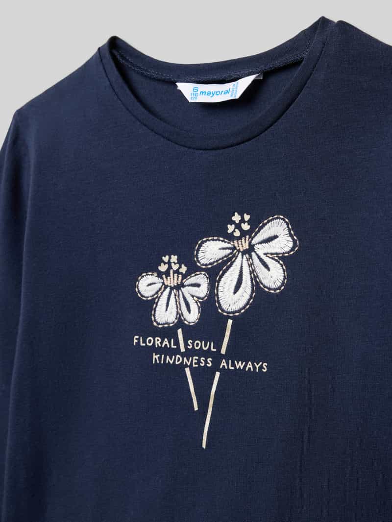 Mayoral Regular fit shirt met lange mouwen en statementprint