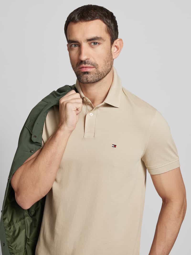 Tommy Hilfiger Regular fit poloshirt van katoenmix
