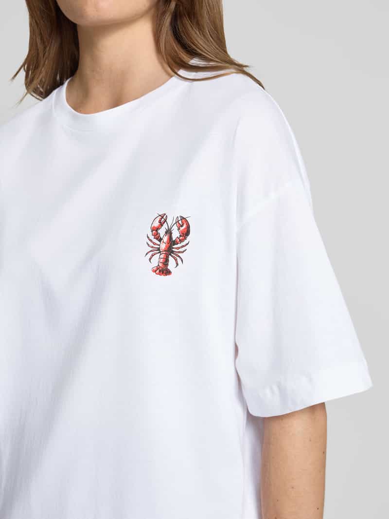 Pieces Loose fit T-shirt van puur katoen model 'TOBSTER'