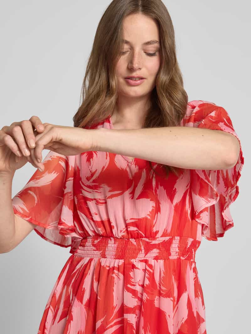s.Oliver RED LABEL Getailleerde maxi-jurk met all-over motief