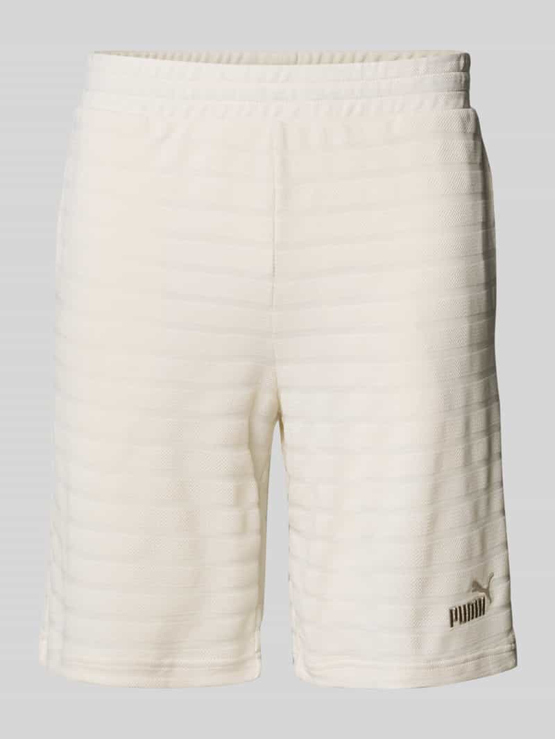 PUMA PERFORMANCE Slim fit korte broek met structuurmotief model 'ESS ELEVATED'