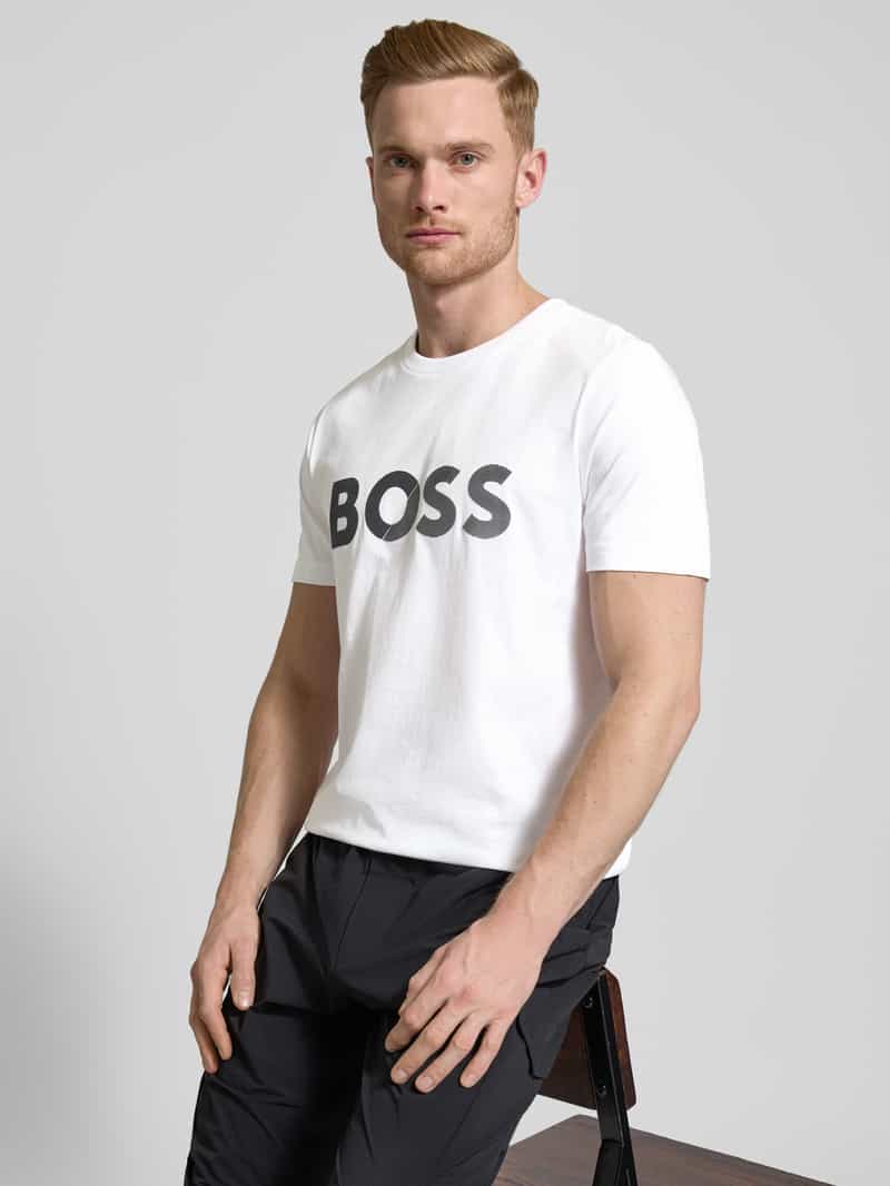 BOSS Green T-shirt met labelprint