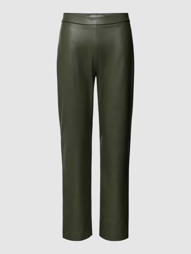 RAFFAELLO ROSSI Verkorte broek in leerlook met elastische band.