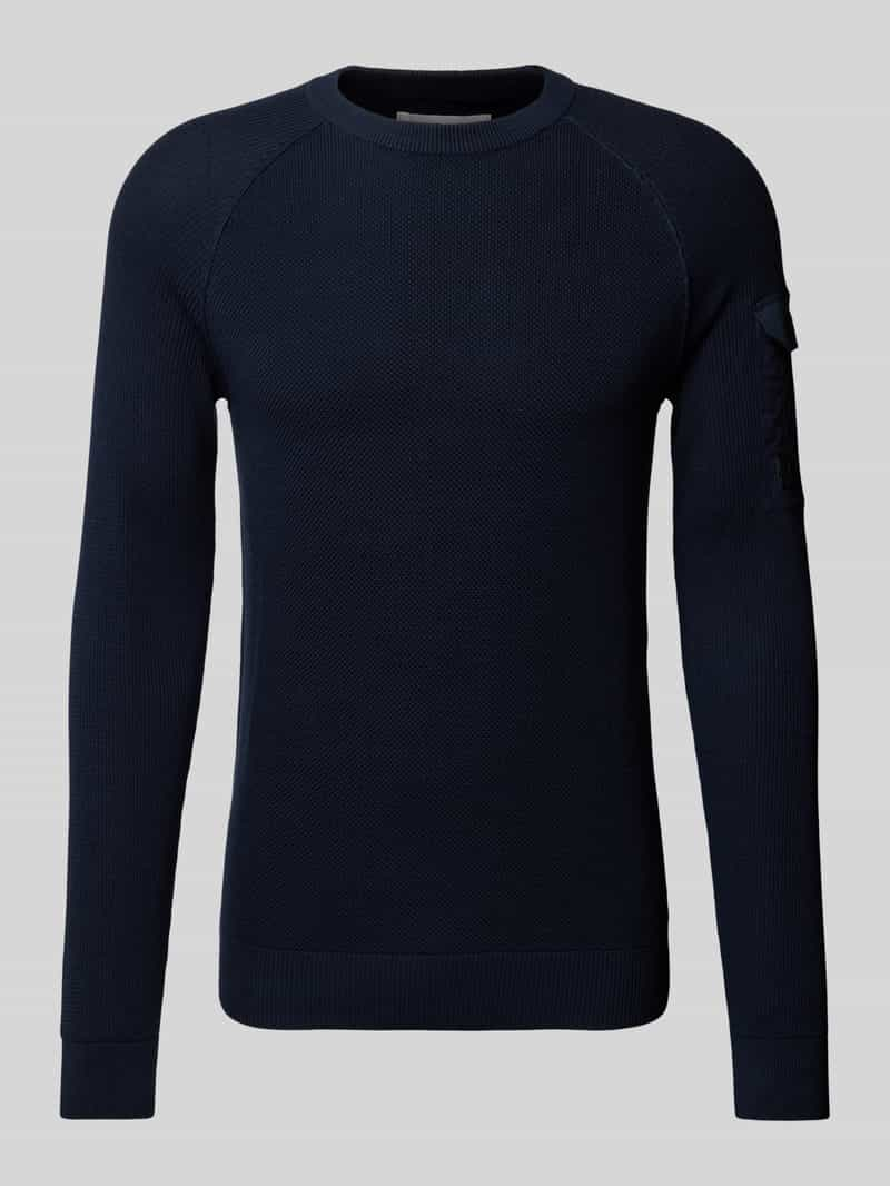 S.Oliver RED LABEL Regular fit gebreide pullover met raglanmouwen en structuurmix