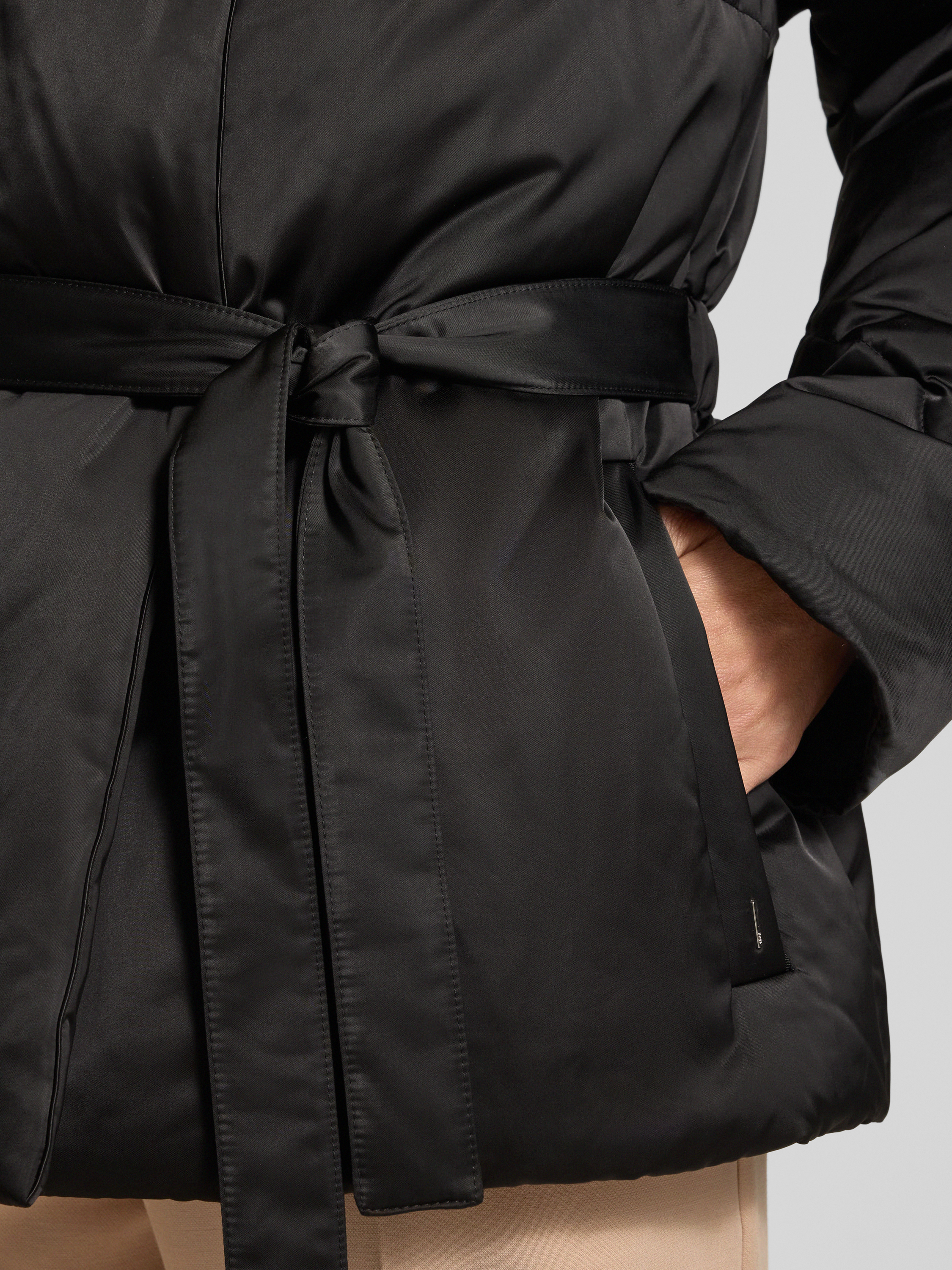 Boss Regular fit gewatteerde lange jas met viscose model 'PLYSSA'