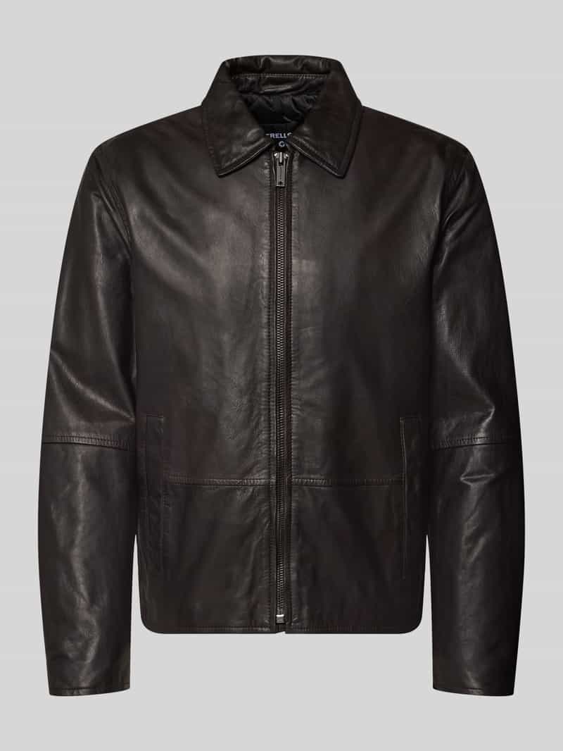 Strellson Regular fit jack van echt lamsleer model 'KELLAN'