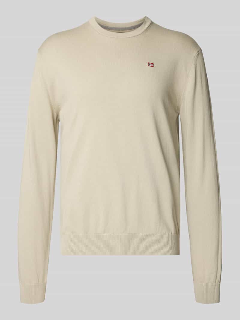 Napapijri Regular fit shirt met lange mouwen en logostitching model 'Droz'