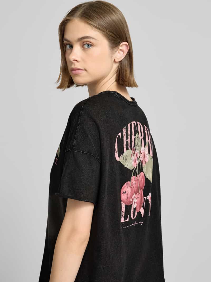 Only Oversized T-shirt van puur katoen model 'RIE LIFE'