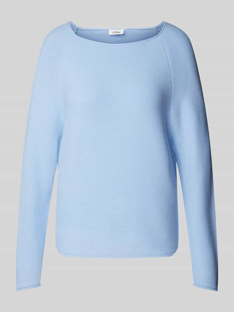s.Oliver RED LABEL Regular fit gebreide pullover van katoenmix met raglanmouwen