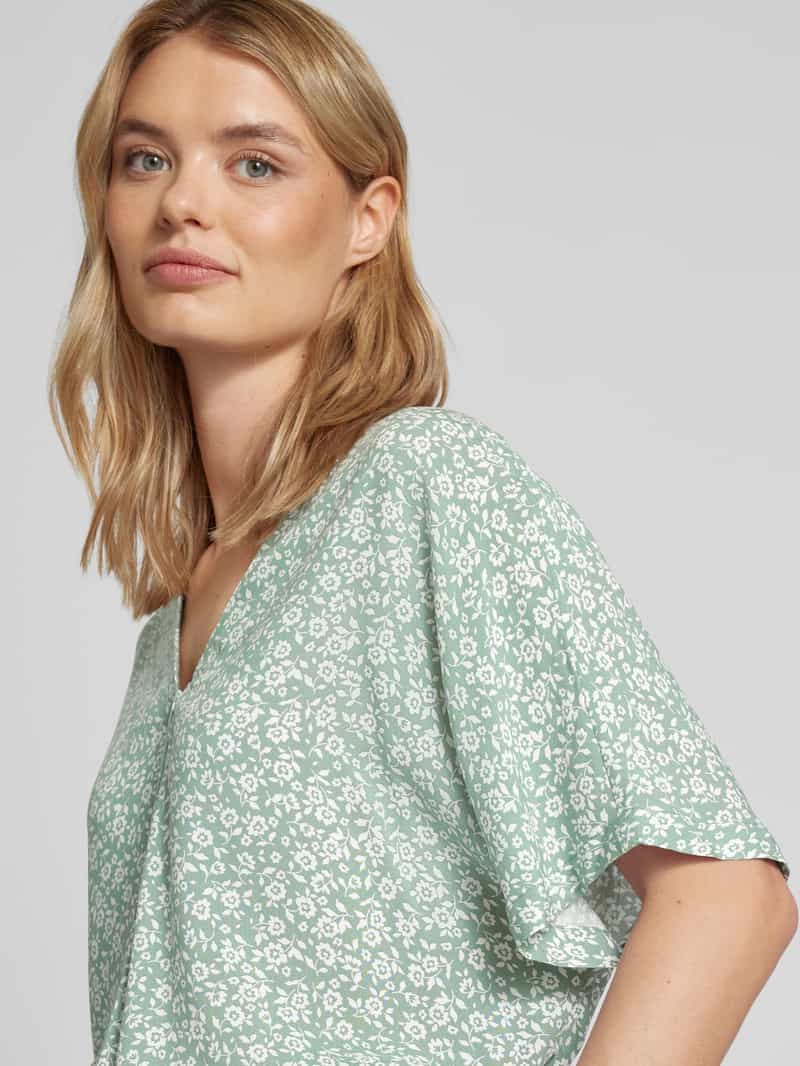 Vero Moda Loose fit blouseshirt van viscose met V-hals model 'EASY'
