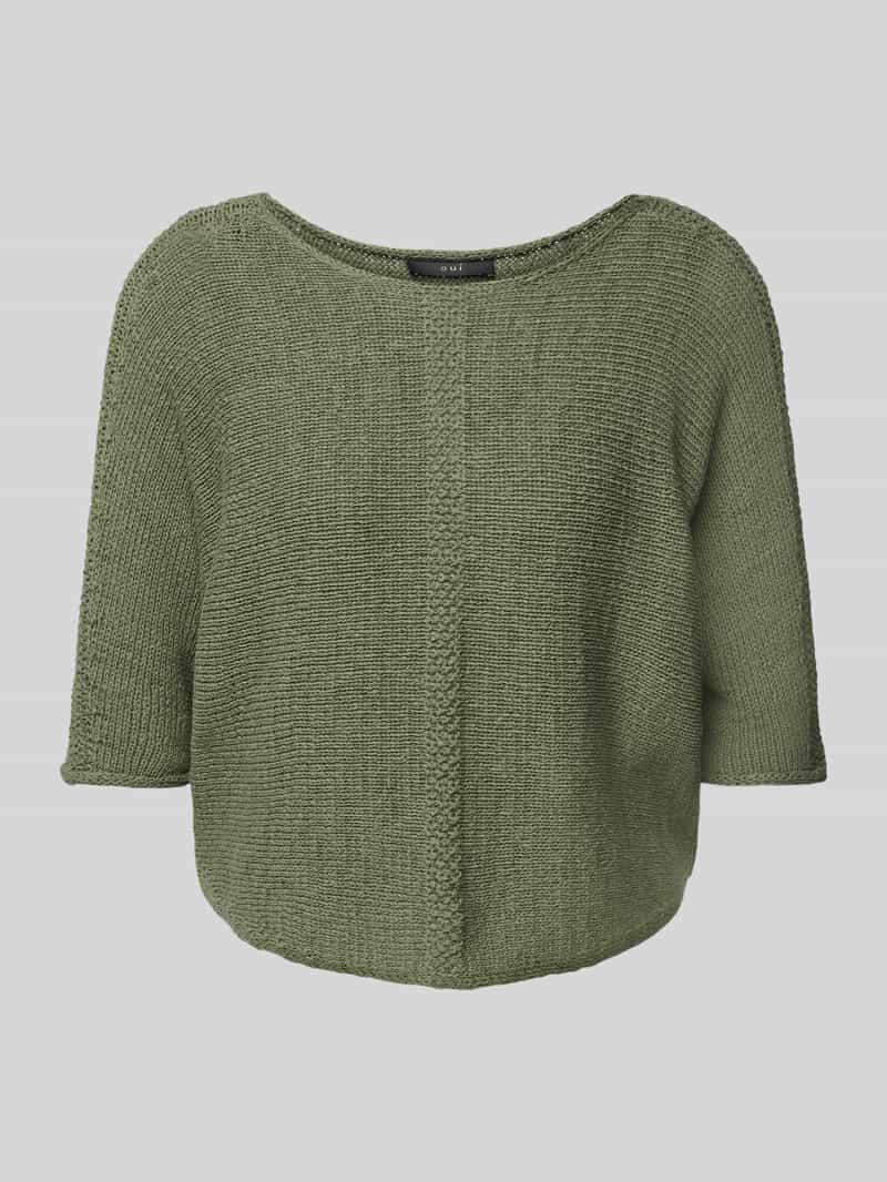 Oui Gebreide pullover met 1 2-mouwen