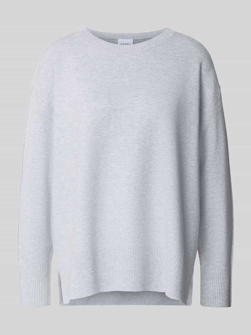 comma Gebreide pullover van viscosemix met ronde hals