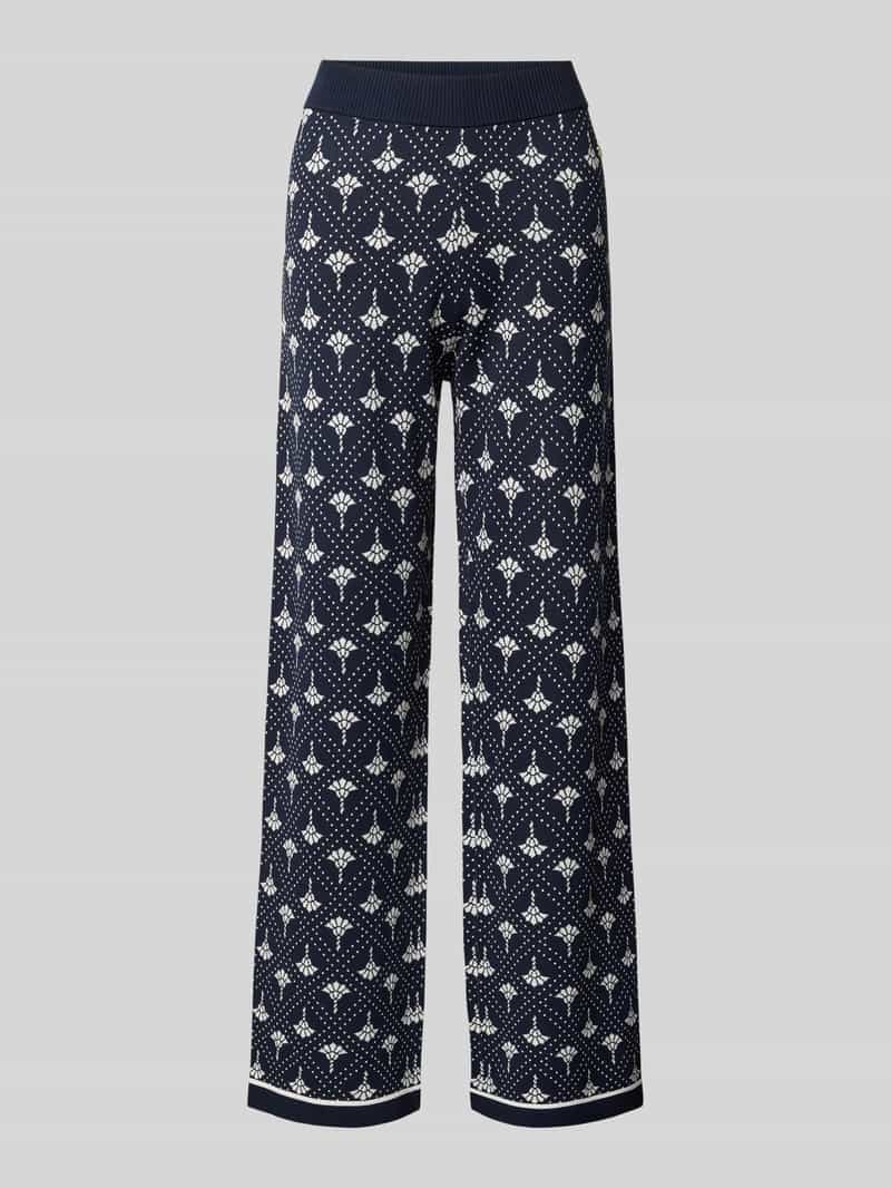 Joop! Straight leg stoffen broek met elastische band model 'Kinza'