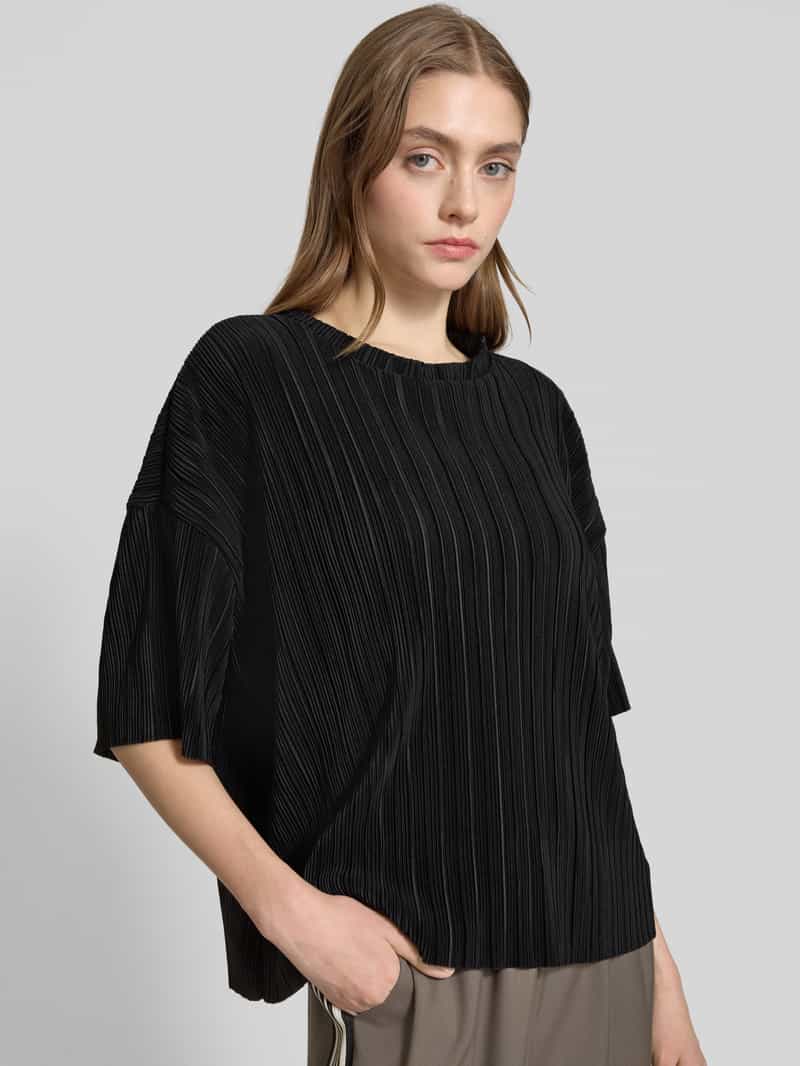 Only Boxy fit T-shirt met plissés model 'RAVENNA'