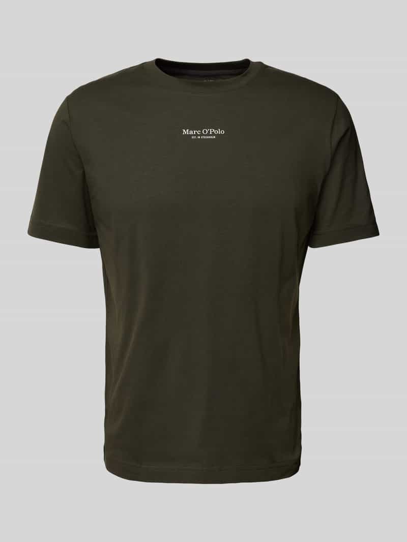 Marc O'Polo Regular fit T-shirt van puur katoen met labelprint