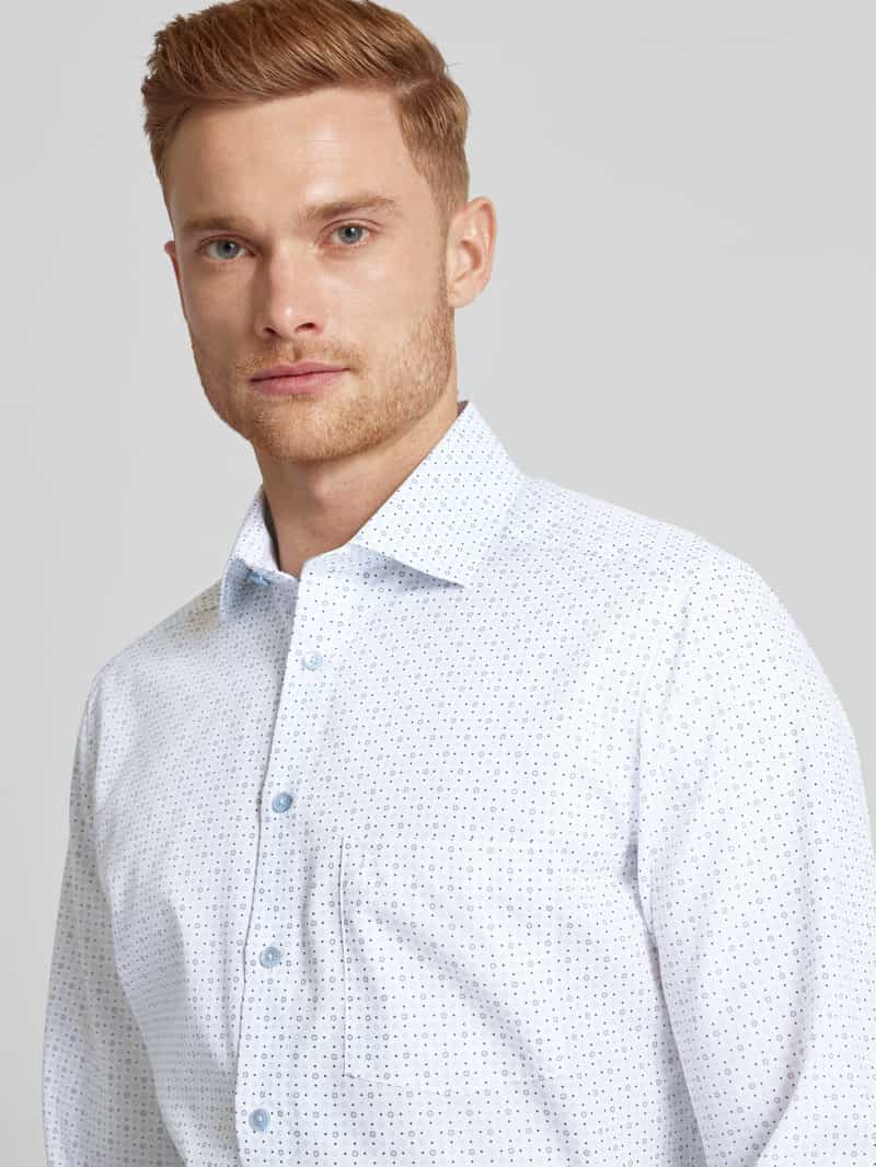 Olymp Modern fit zakelijk overhemd met knoopsluiting