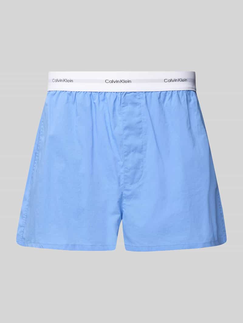 Calvin Klein Underwear Regular fit korte pyjamabroek met elastische band met label
