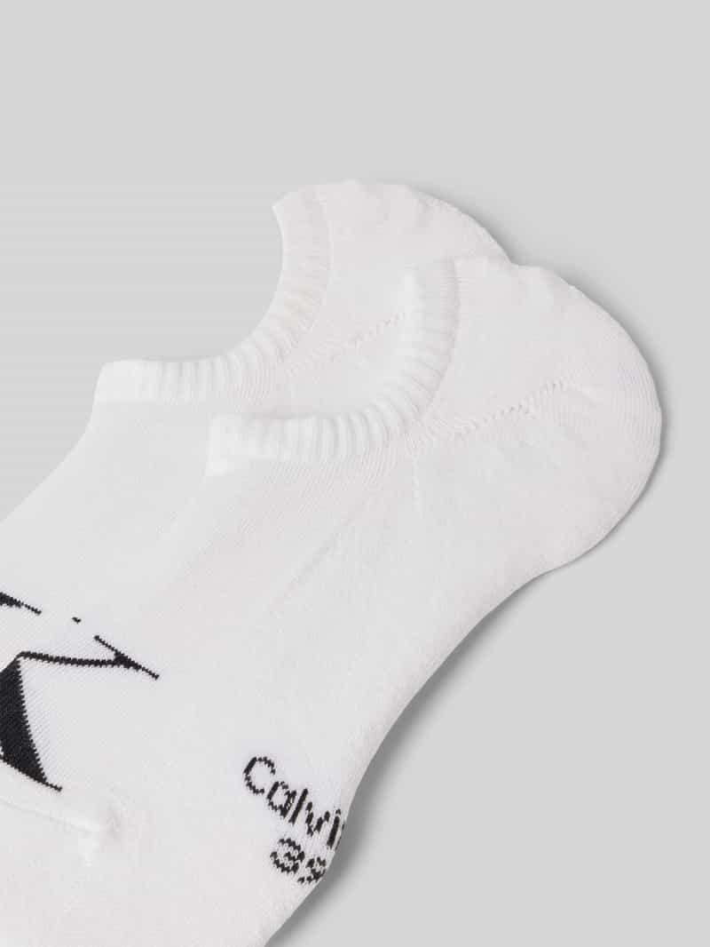 Calvin Klein Jeans Sneakersokken met logostitching in een set van 2 stuks