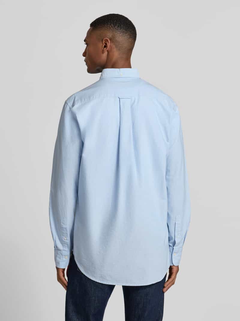 Gant Regular fit vrijetijdsoverhemd met borstzak, model 'OXFORD' lichtblauw, foto 3