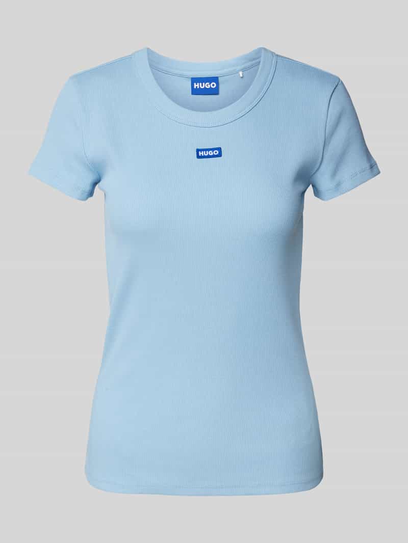 Hugo Blue T-shirt met labeldetail