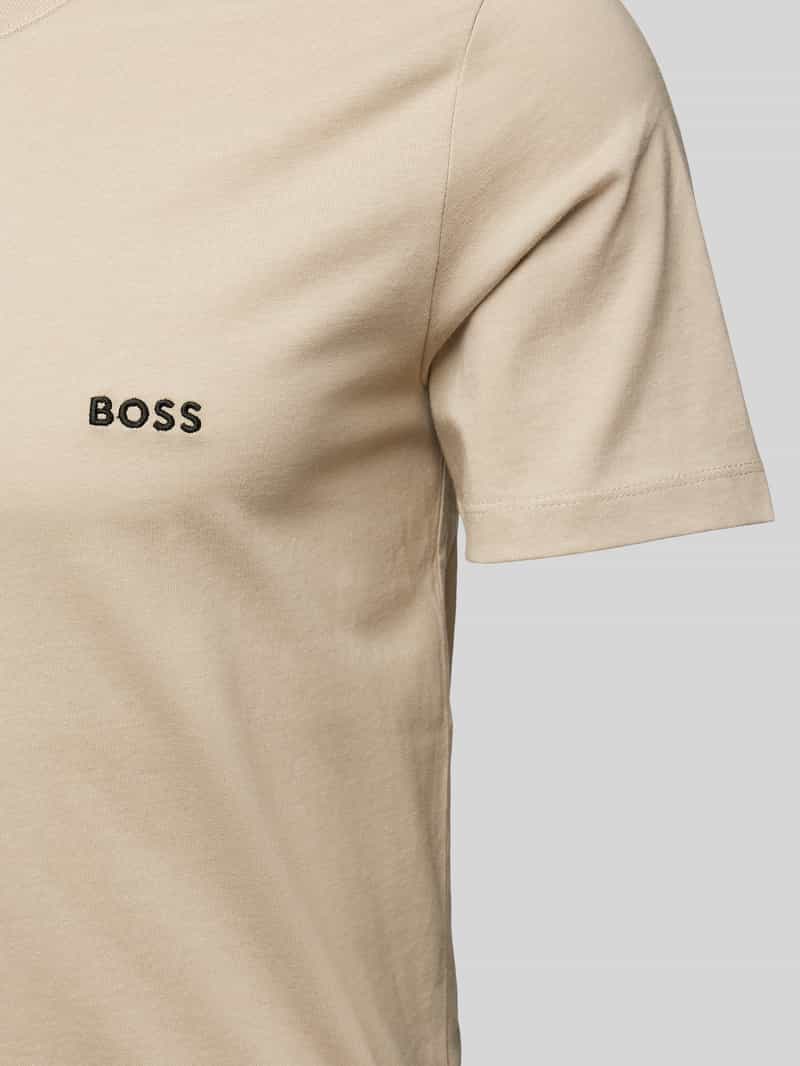 Boss T-shirt met labelstitching in een set van 3 stuks