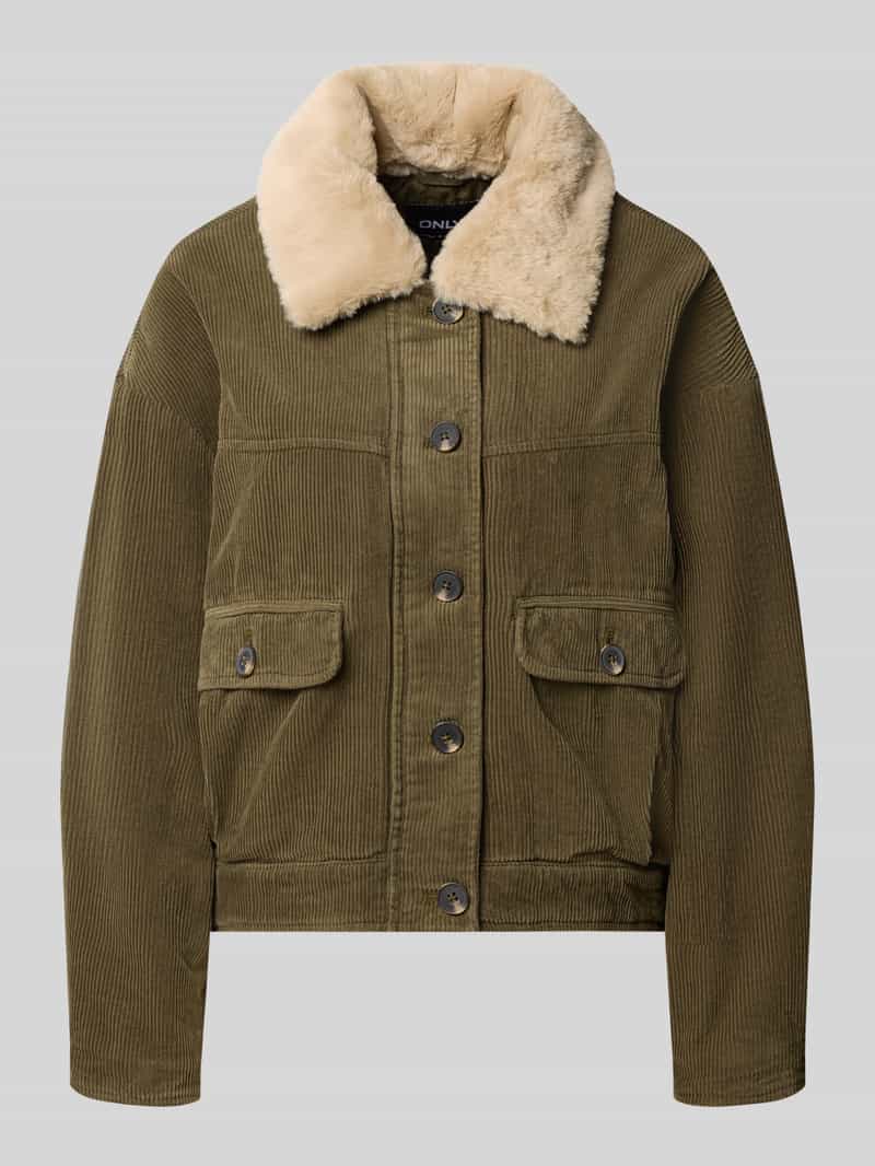 Only Regular fit bomberjack met teddy platte kraag model 'MARTA'