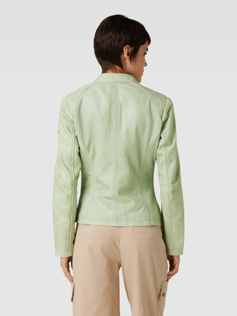 Leren jack met ritssluiting Cabrini