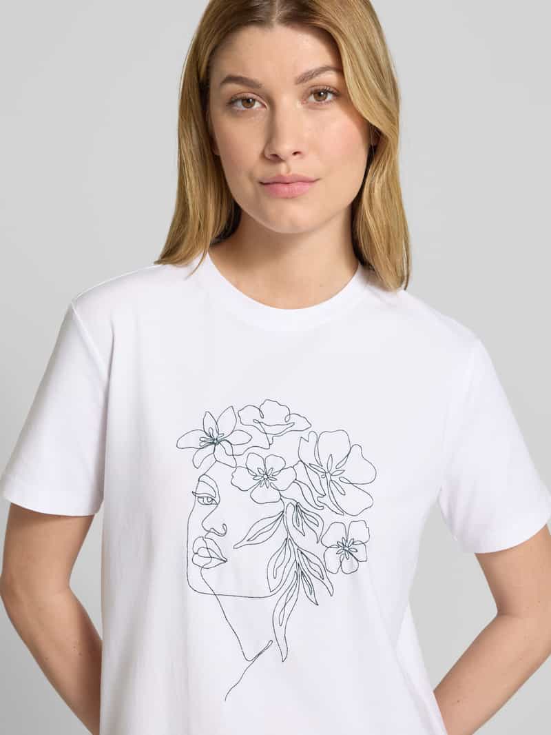 Vila T-shirt met motiefprint model 'NORA'