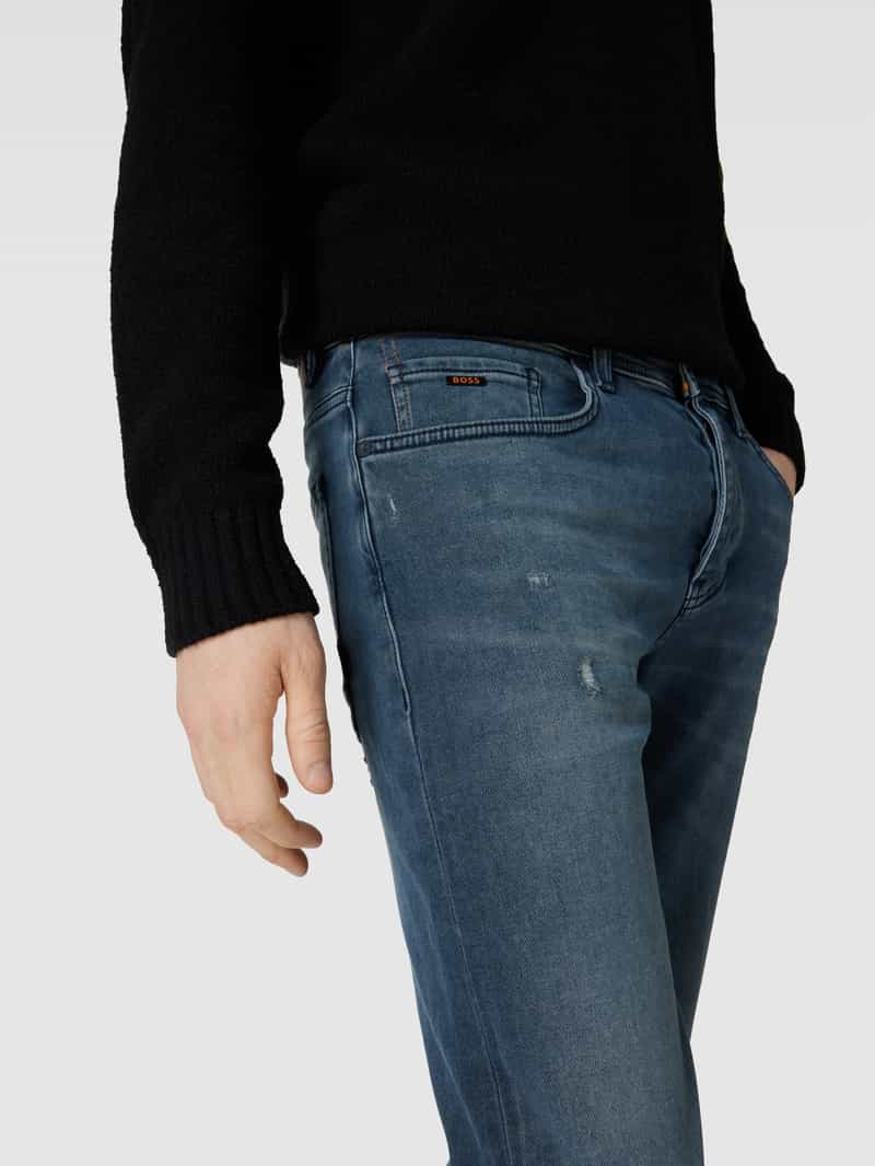 Boss Orange Tapered fit jeans in used-look model 'Taber'