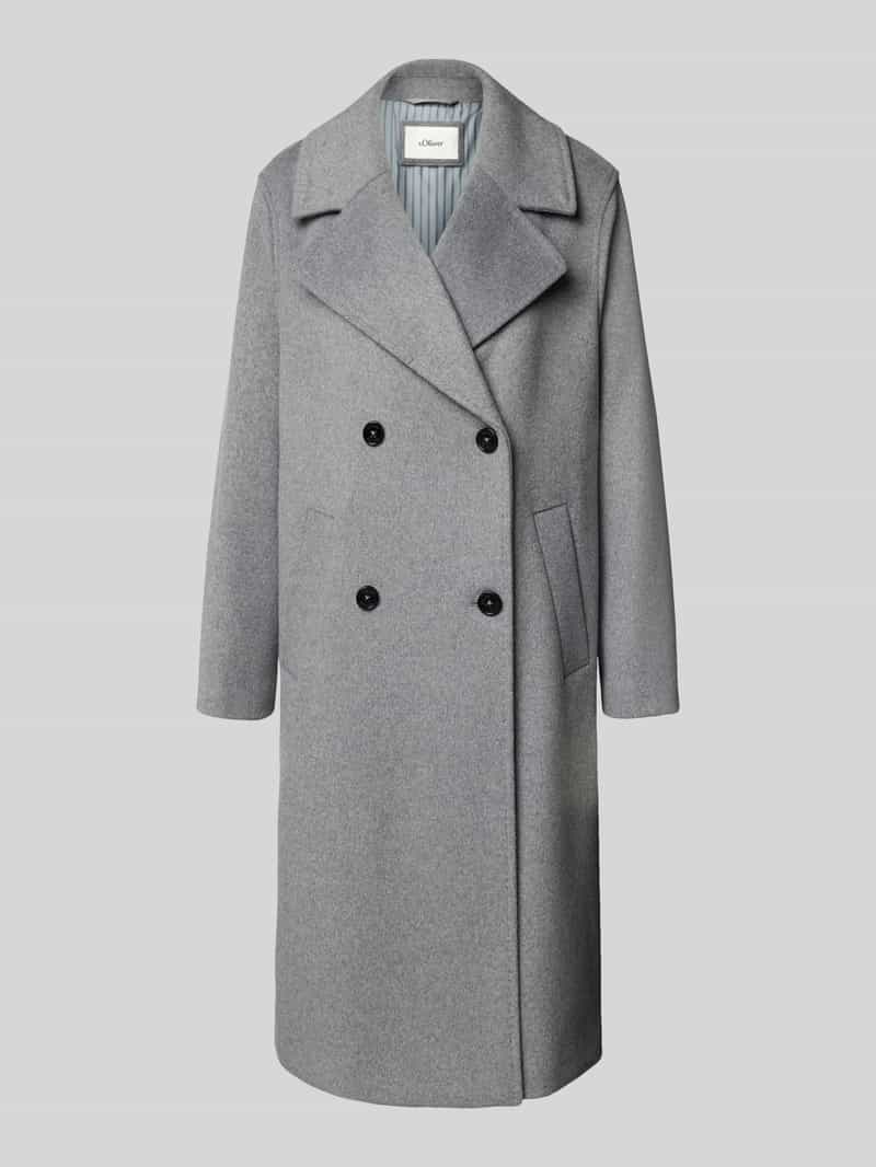 s.Oliver RED LABEL Relaxed fit lange jas met wol