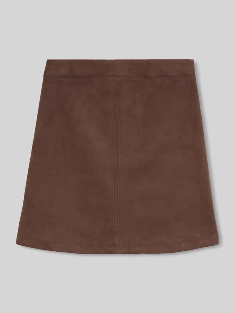 Tom Tailor Denim - Minirok met suède-look - Maat XS - cool dark brown